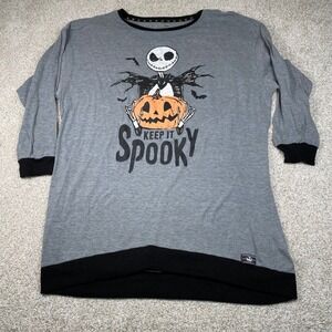 Disney Nightmare Before Christmas Jack Skellington Pajama Sleepwear Shirt 2X